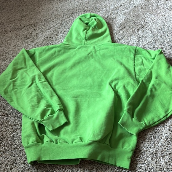 NEW Spider Worldwide × Young Thug Sp5der Green Rhinestone Hoodie Sz M - Picture 4 of 6